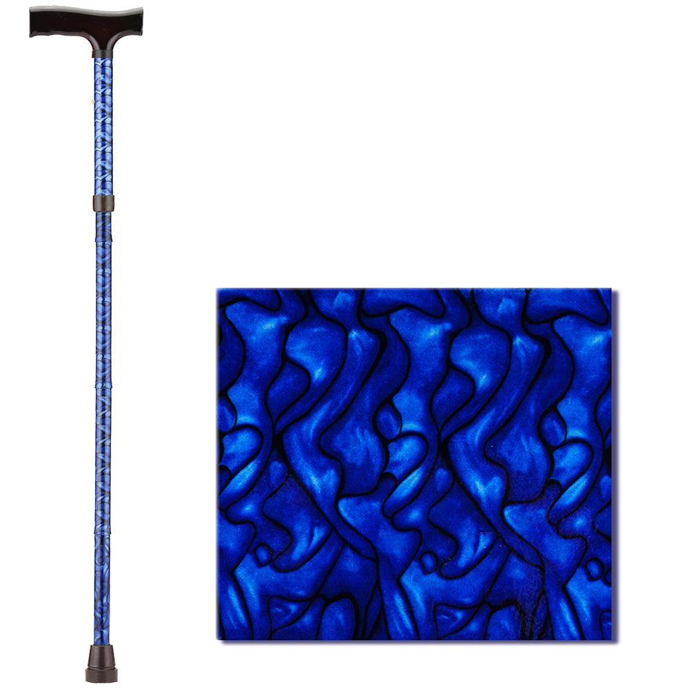 Folding Cane with Wood Grip Handle