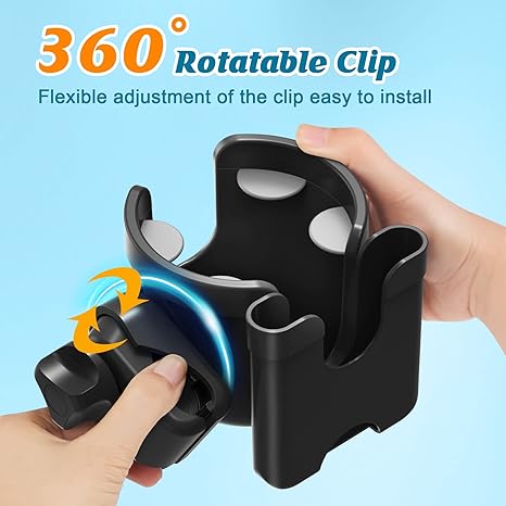 Stroller Cup Holder 360 Degree Rotation Accmor