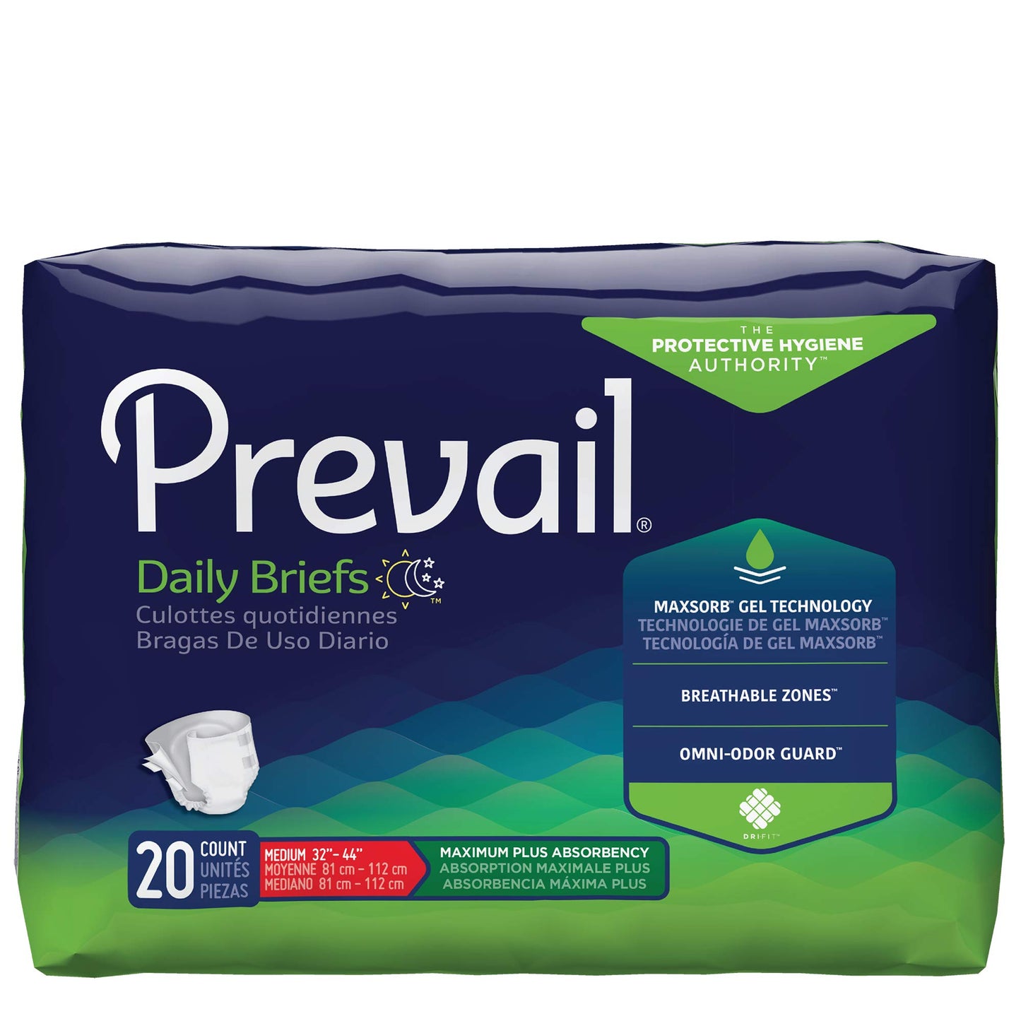 Prevail Breezers Adult Incontinence Brief Heavy Absorbency