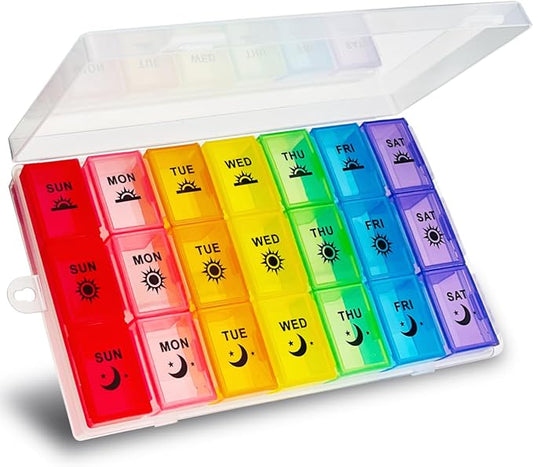 Weekly Pill Organizer 3 Times A Day