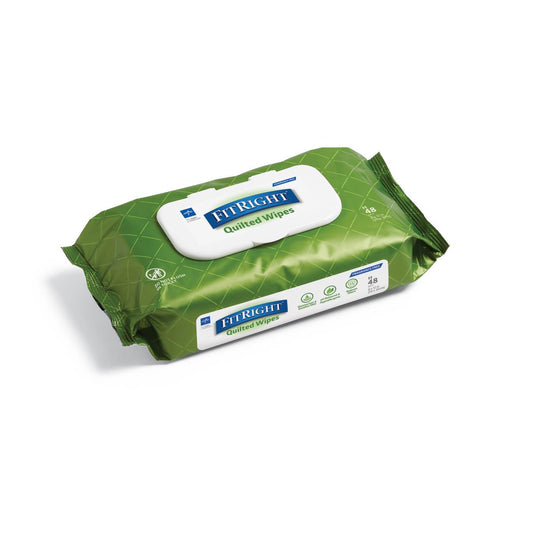 FitRight Aloe Quilted Personal Cleansing Wipes
