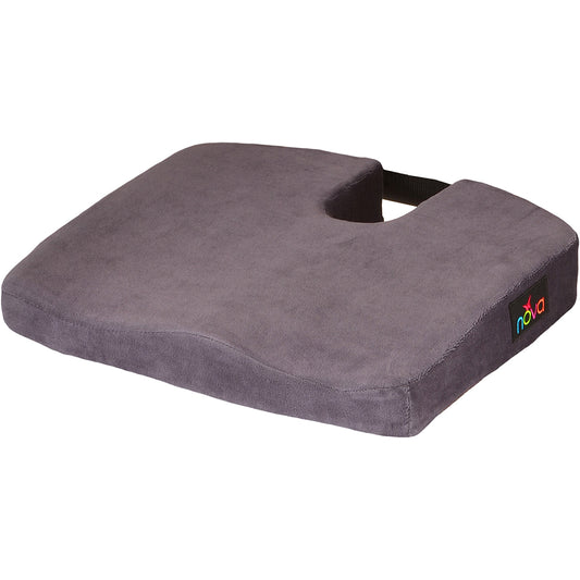 Memory Foam Coccyx Cushion Velour Blue