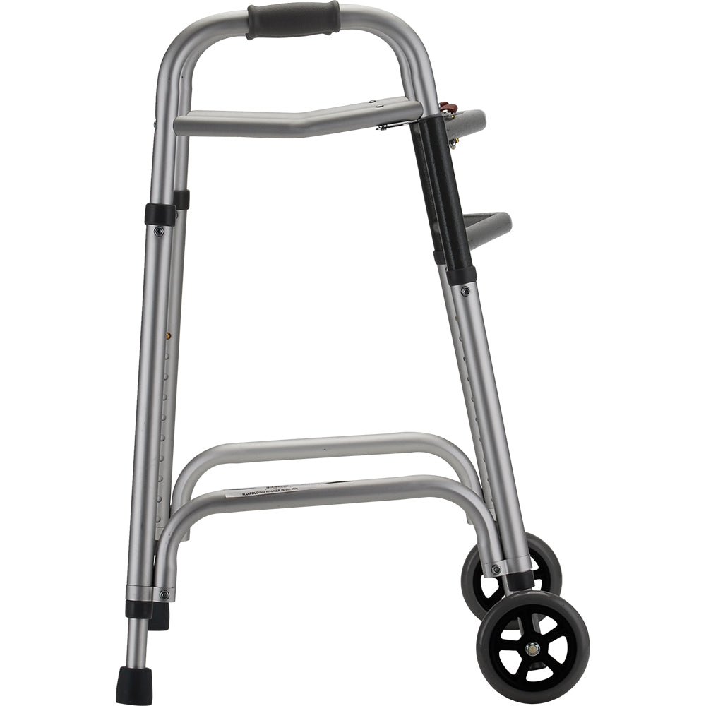 Heavy Duty Folding Walker With 5" Wheels