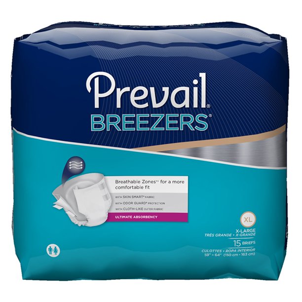 Prevail Breezers Adult Incontinence Brief Heavy Absorbency