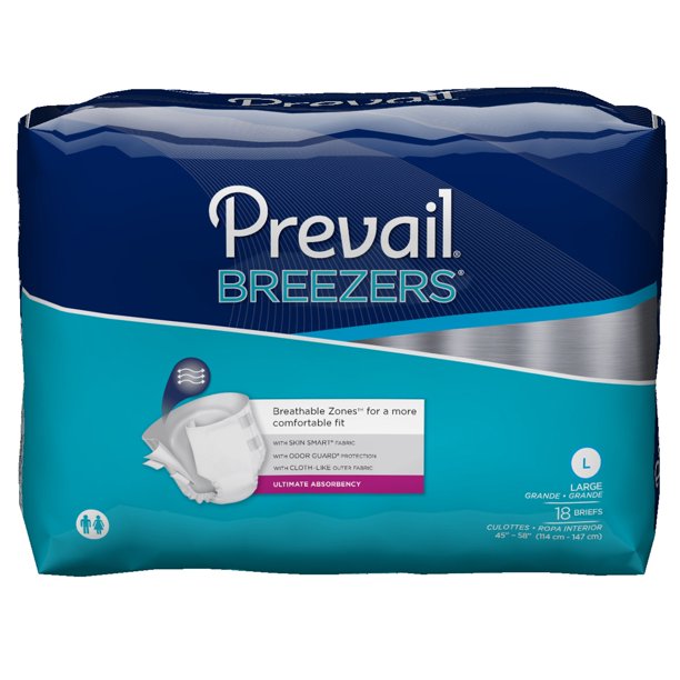 Prevail Breezers Adult Incontinence Brief Heavy Absorbency