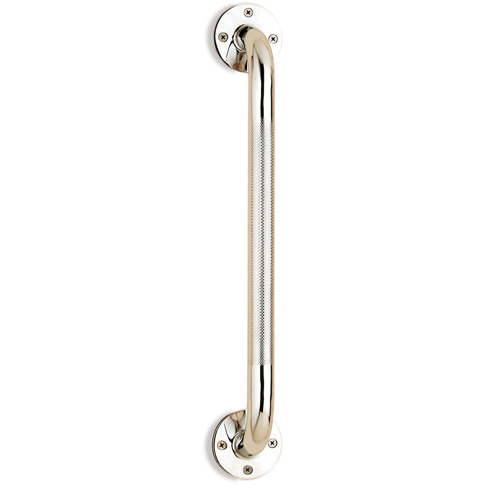 Wall Grab Bar Chrome With Knurled Handle