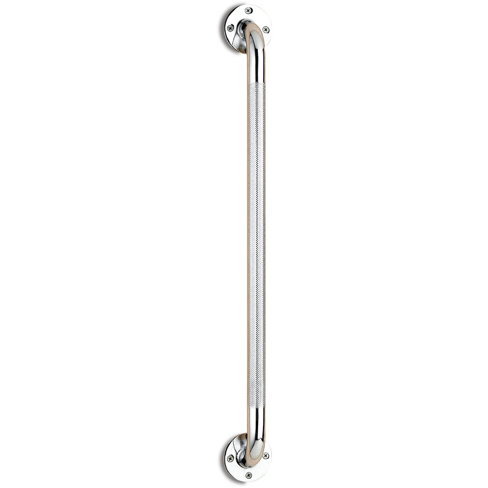 Wall Grab Bar Chrome With Knurled Handle