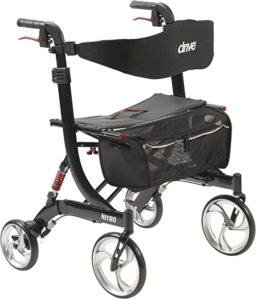 Aluminum Nitro Rollator with 10" Casters