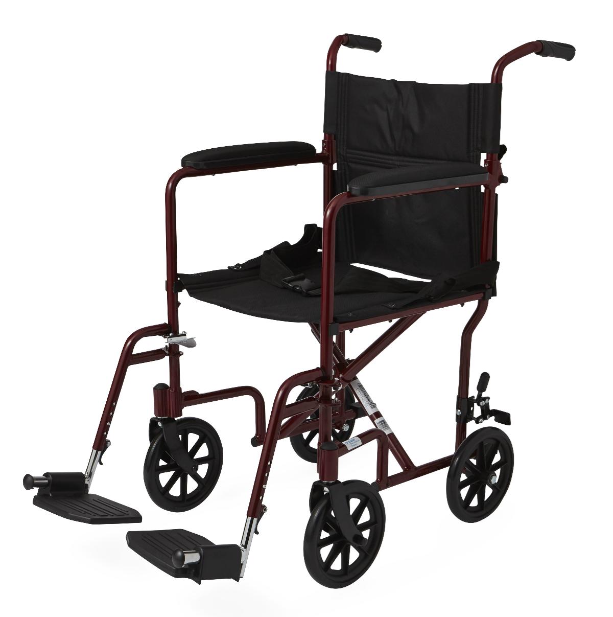 Basic Aluminum Transport Chair with 8" Wheels