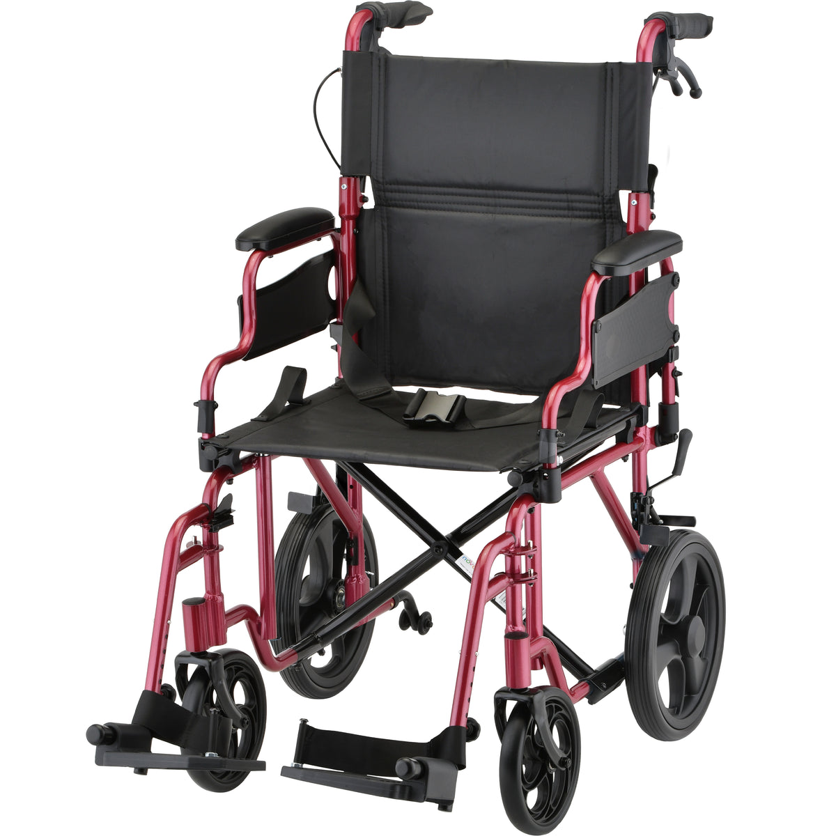 Lightweight Transport Chair with Removable Arms and Swing Away Footrests