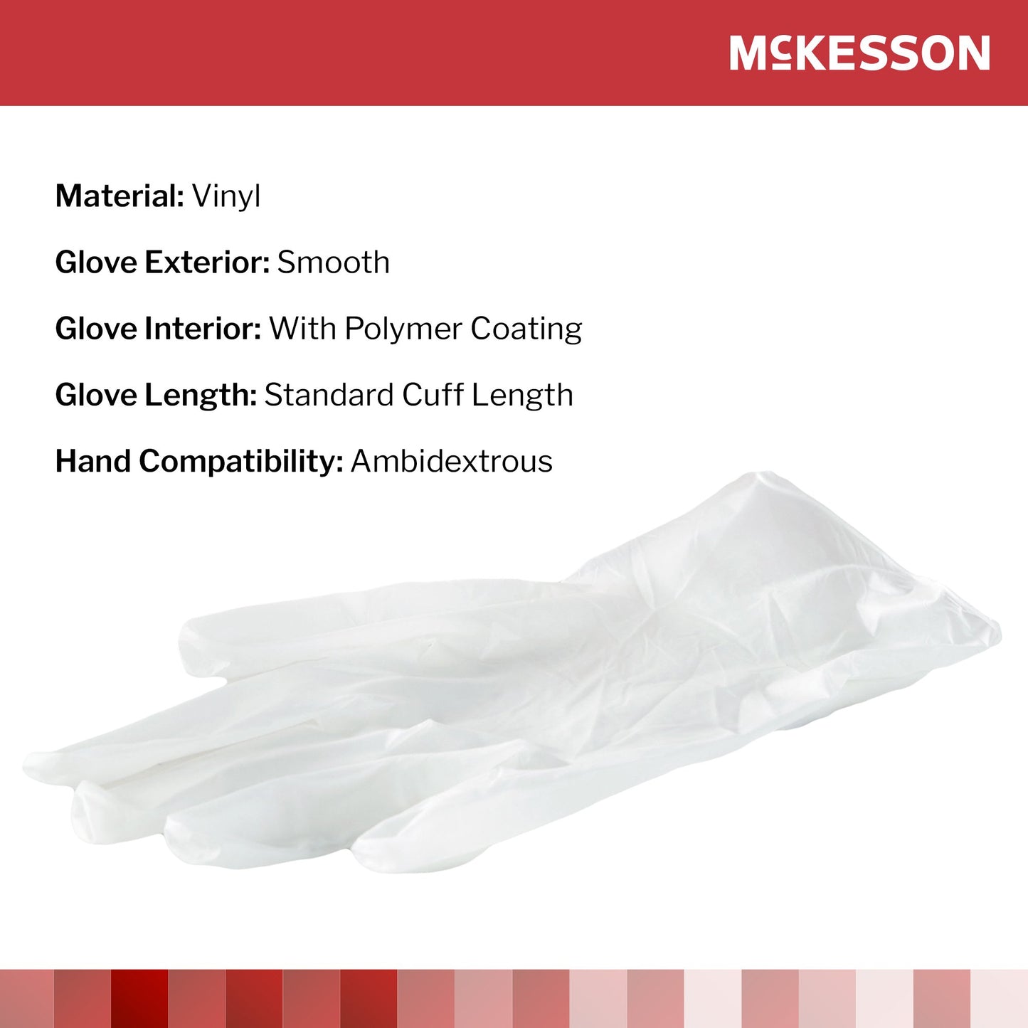 Mckesson Vinyl Exam Gloves Power-Free