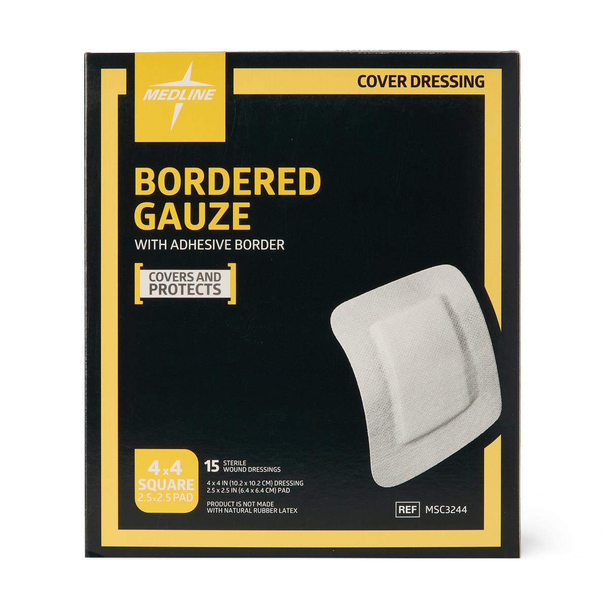 Medline Bordered Gauze Adhesive Island Wound Dressings