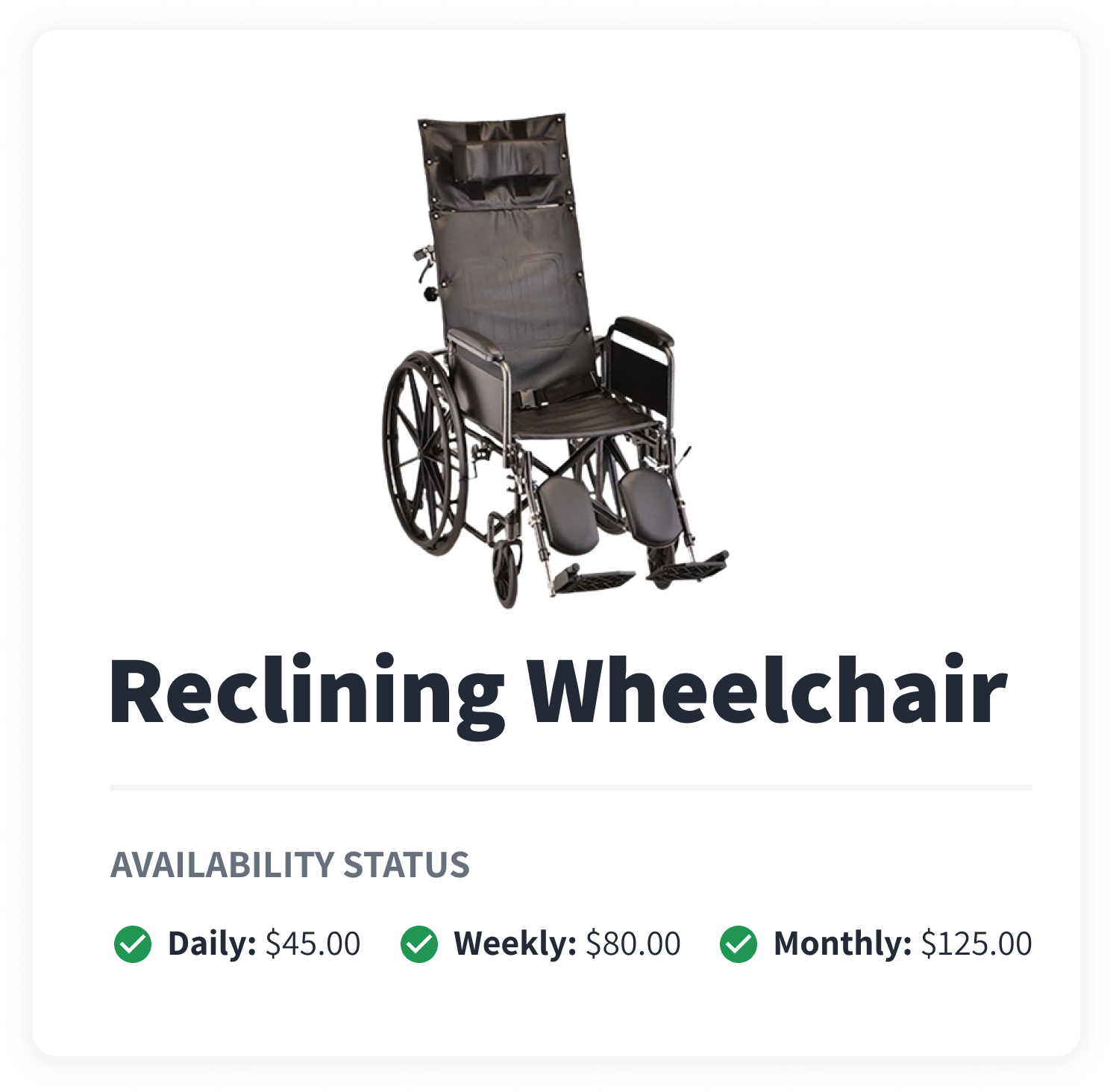 Medical Equipment Rental Rates ACE Medical Inc