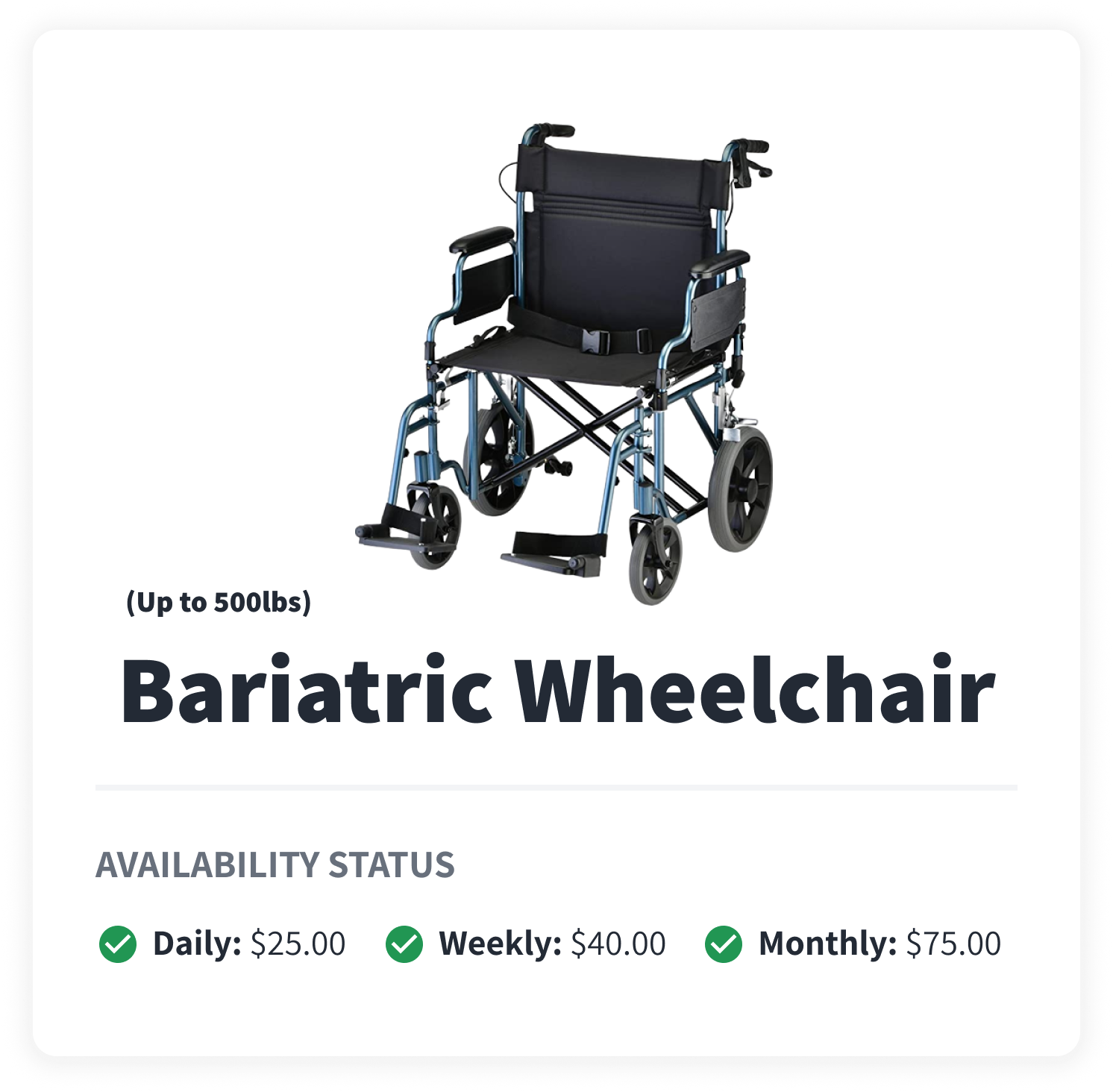 Medical Equipment Rental Rates ACE Medical Inc