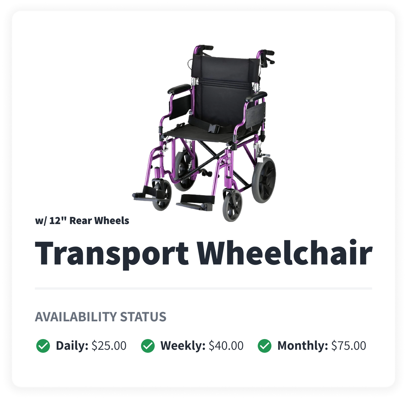 Medical Equipment Rental Rates ACE Medical Inc