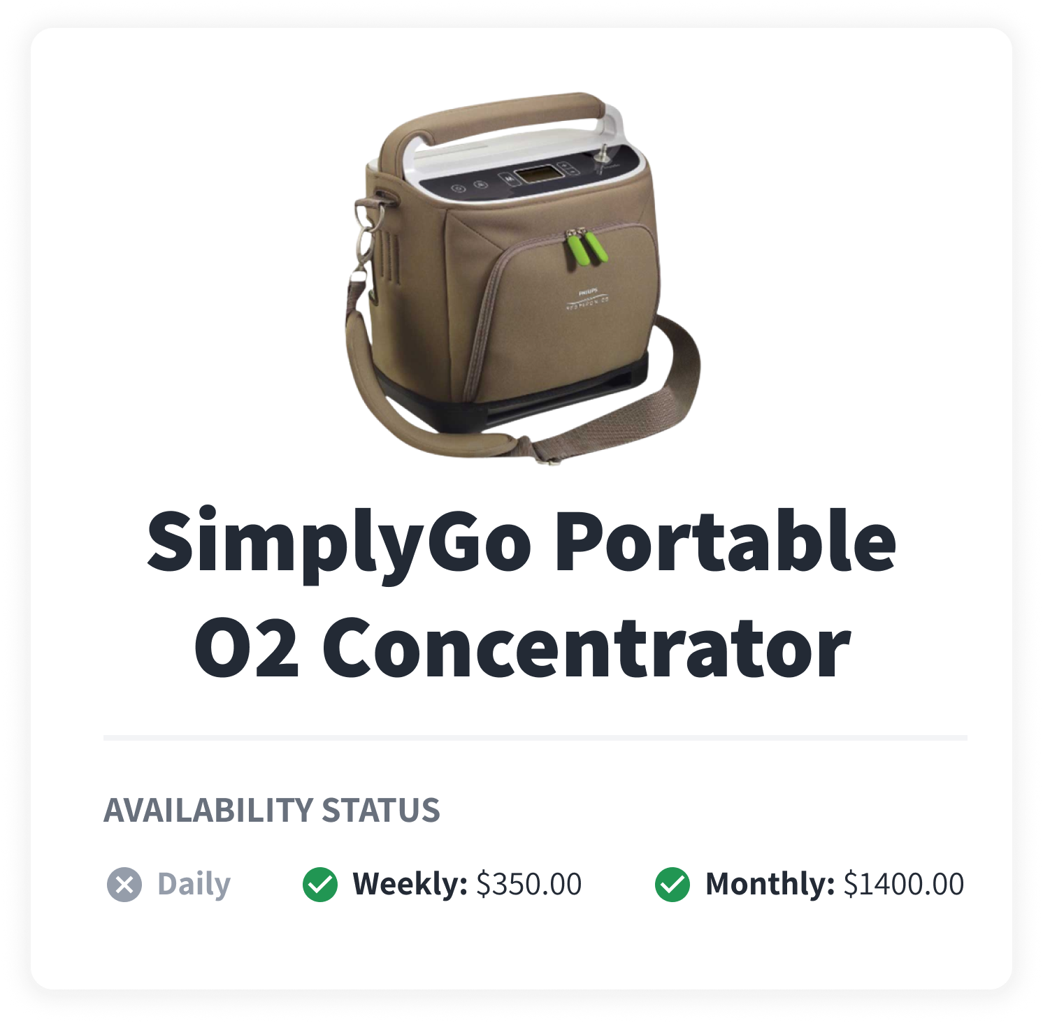 Medical Equipment Rental Rates ACE Medical Inc