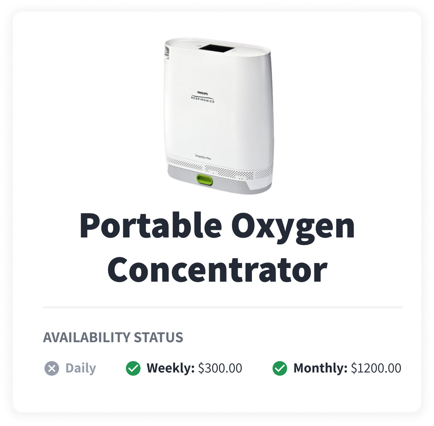 Medical Equipment Rental Rates ACE Medical Inc