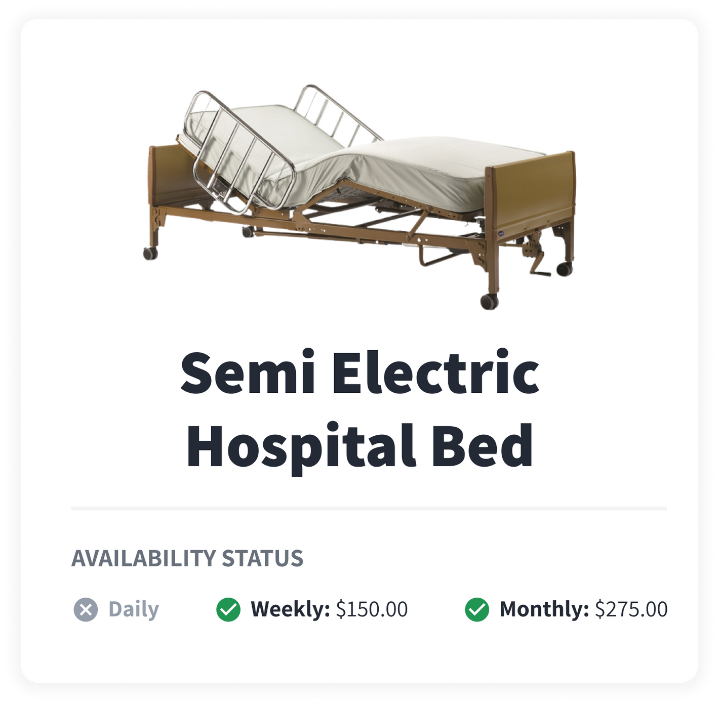 Medical Equipment Rental Rates ACE Medical Inc