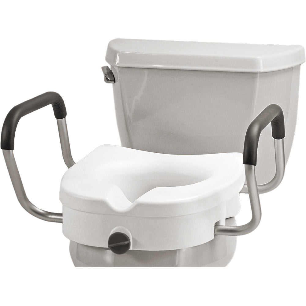 Raised Toilet Seat With Detachable Arms - 5" Locking