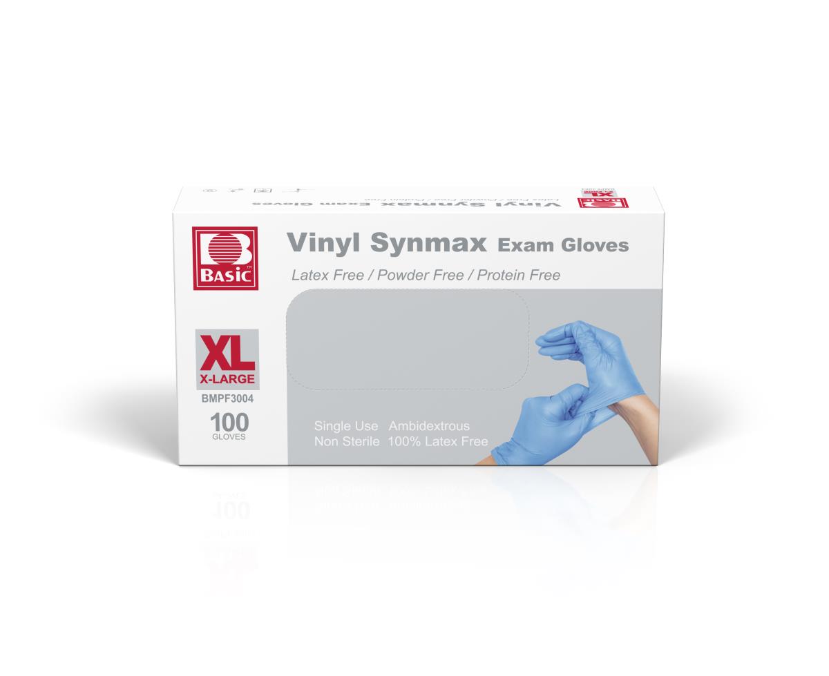 Synmax Nonsterile Powder-Free Vinyl Exam Gloves