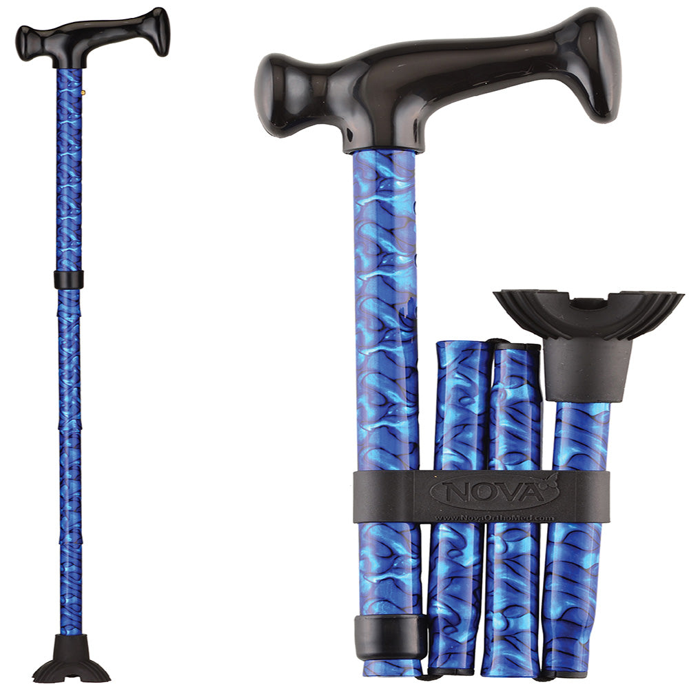 Cane Mini Folding Cane with Mini Quad Tip – ACE Medical Inc
