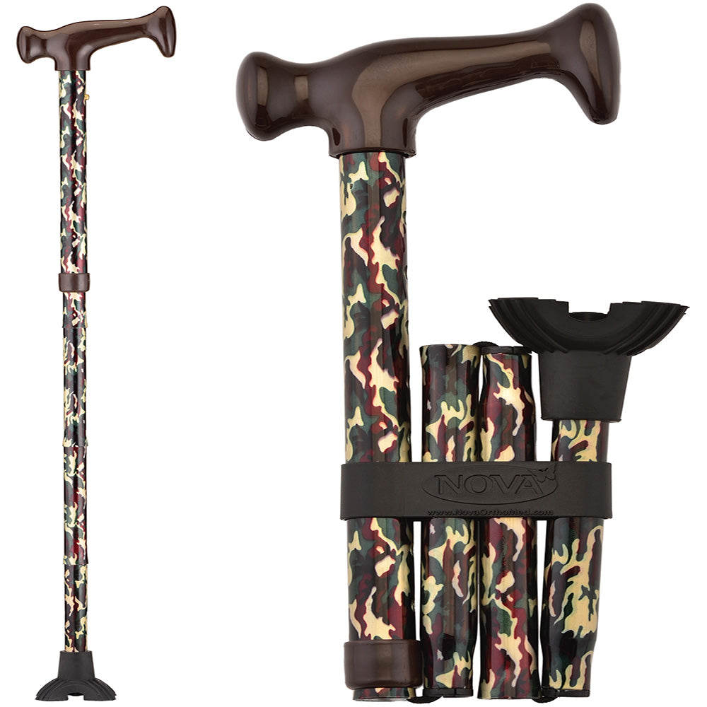 Cane Mini Folding Cane with Mini Quad Tip – ACE Medical Inc