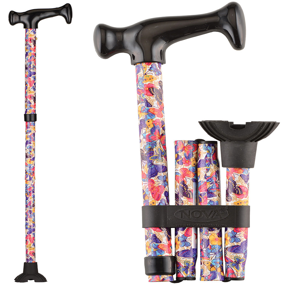 Cane Mini Folding Cane with Mini Quad Tip – ACE Medical Inc