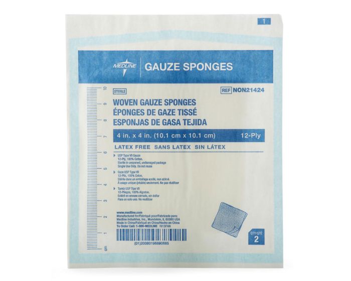 Woven Sterile Gauze Sponges 2/Pack